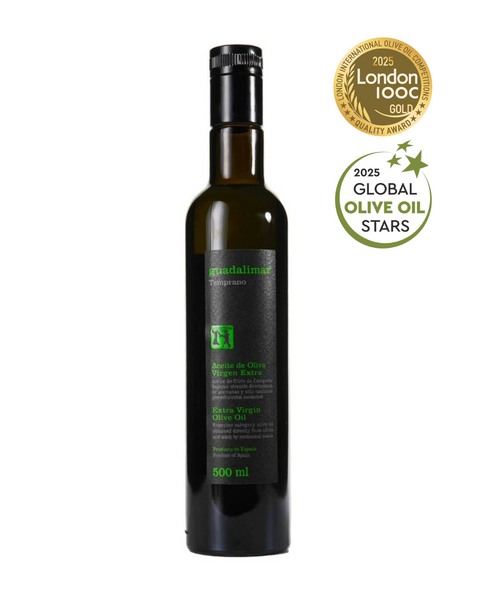 Box of 6 bottles of 500 ml Willy DOP AOVE Temprano Black Label